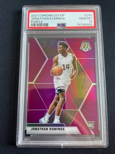 2021-22 CHRONICLES DP Mosaic Jonathan Kuminga Purple RC /49 PSA 10 Rookie POP 1