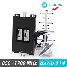 Signal Boosters CDMA 850 AWS 1700 MHz Dual Band B5 B4 Phones Cellular Repeater