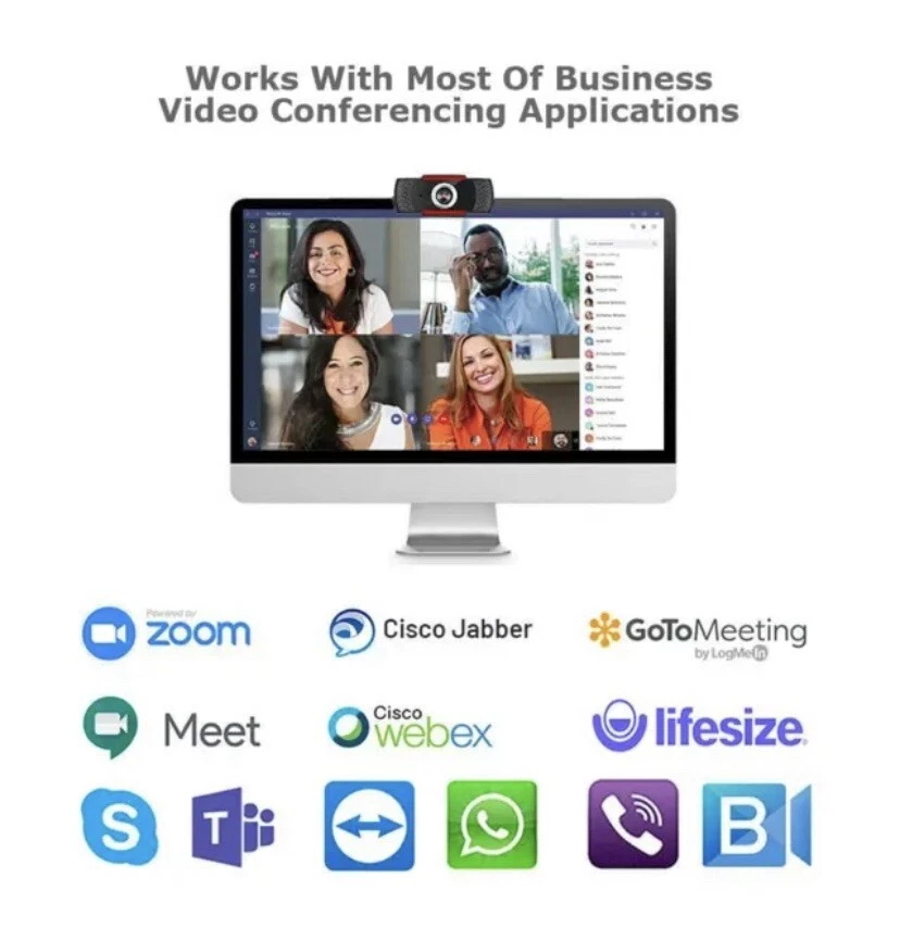 Adesso CyberTrack H2 480p HD Webcam, Integrierte Mikrofon, USB Webcam-Uk - Bild 4 von 4