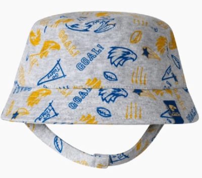 West Coast Eagles WCE Official AFL Summer Baby Bucket Hat with