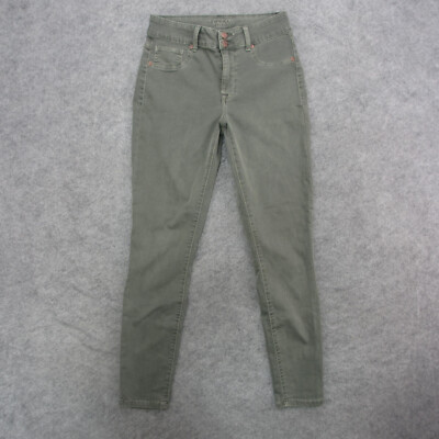 Maurices Jeans Women's 3/4 Green Dark Wash High Rise Jegging