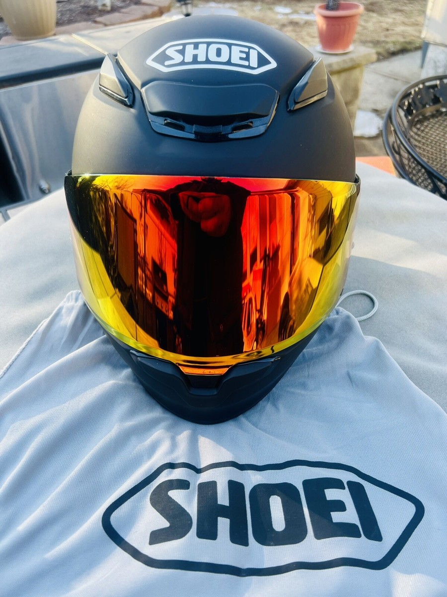 NEW Shoei Z8/NXR2 Black Full Face Helmet/Fluorescent Visor/Storage