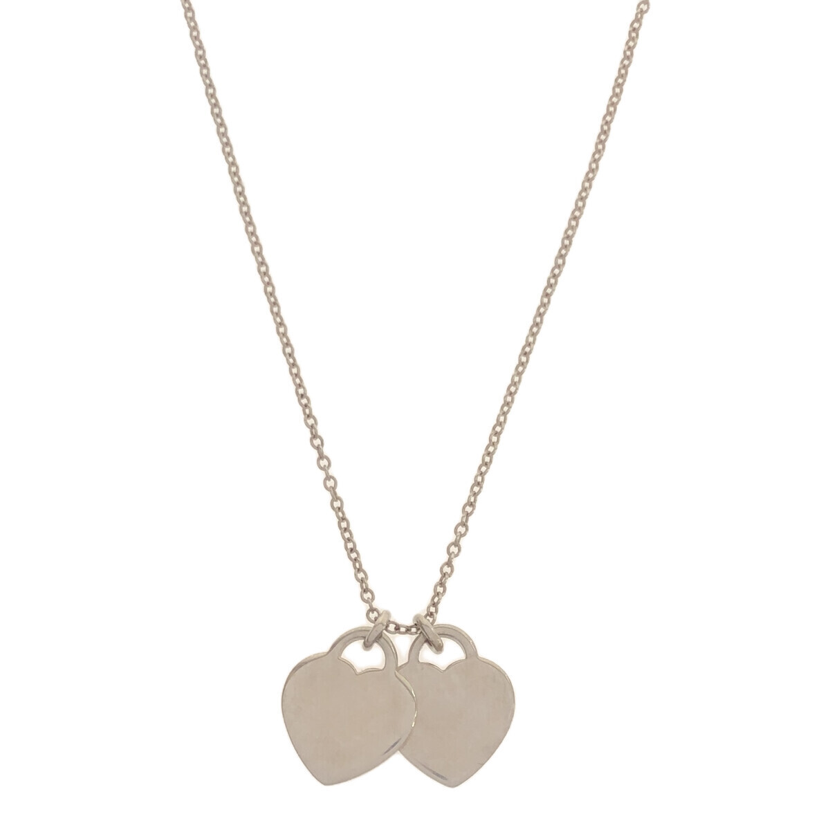 TIFFANY & Co. Return to Double Heart Necklace Pendant Ag925 Silver