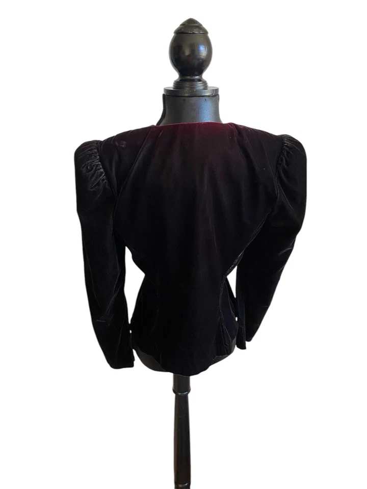 Chaqueta De Colección Scott McClintock Estilo Victoriano Con Cuentas Verde Oscuro Terciopelo Talla 8 Foto 3 de 4