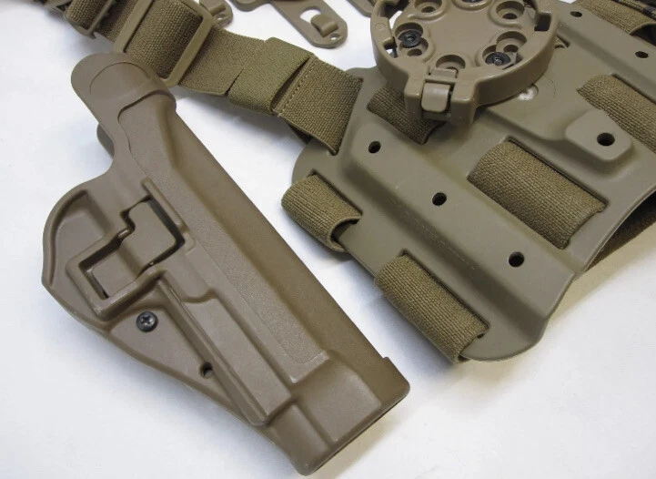 BLACKHAWK SERPA HOLSTER KIT BERETTA 92 M9 MOLLE DROP LEG DUTY BELT COYOTE RIGHT - Image 2 of 4