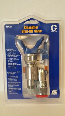 #ad Clean Shot Shut Off Valve for Paint Gun Pole Extensions 287030 by Graco w TIP $164.99