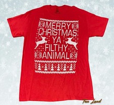 New Home Alone Merry Christmas Ya Filthy Animal Ugly Sweater Red Mens T-Shirt
