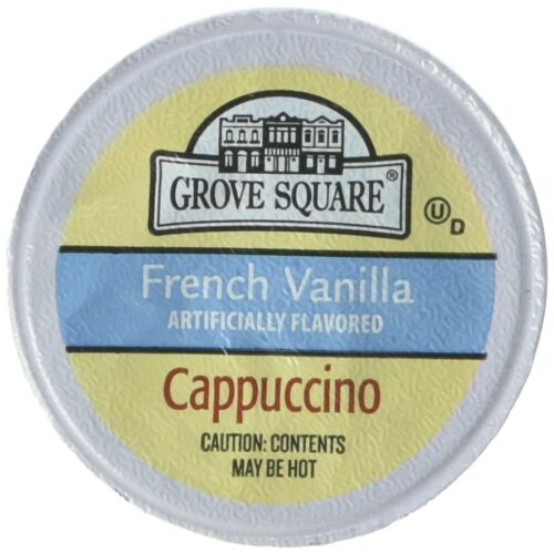 Grove Square Cappuccino French Vanilla 50 Ct Keurig K-Cups Free Shipping - Picture 2 of 7