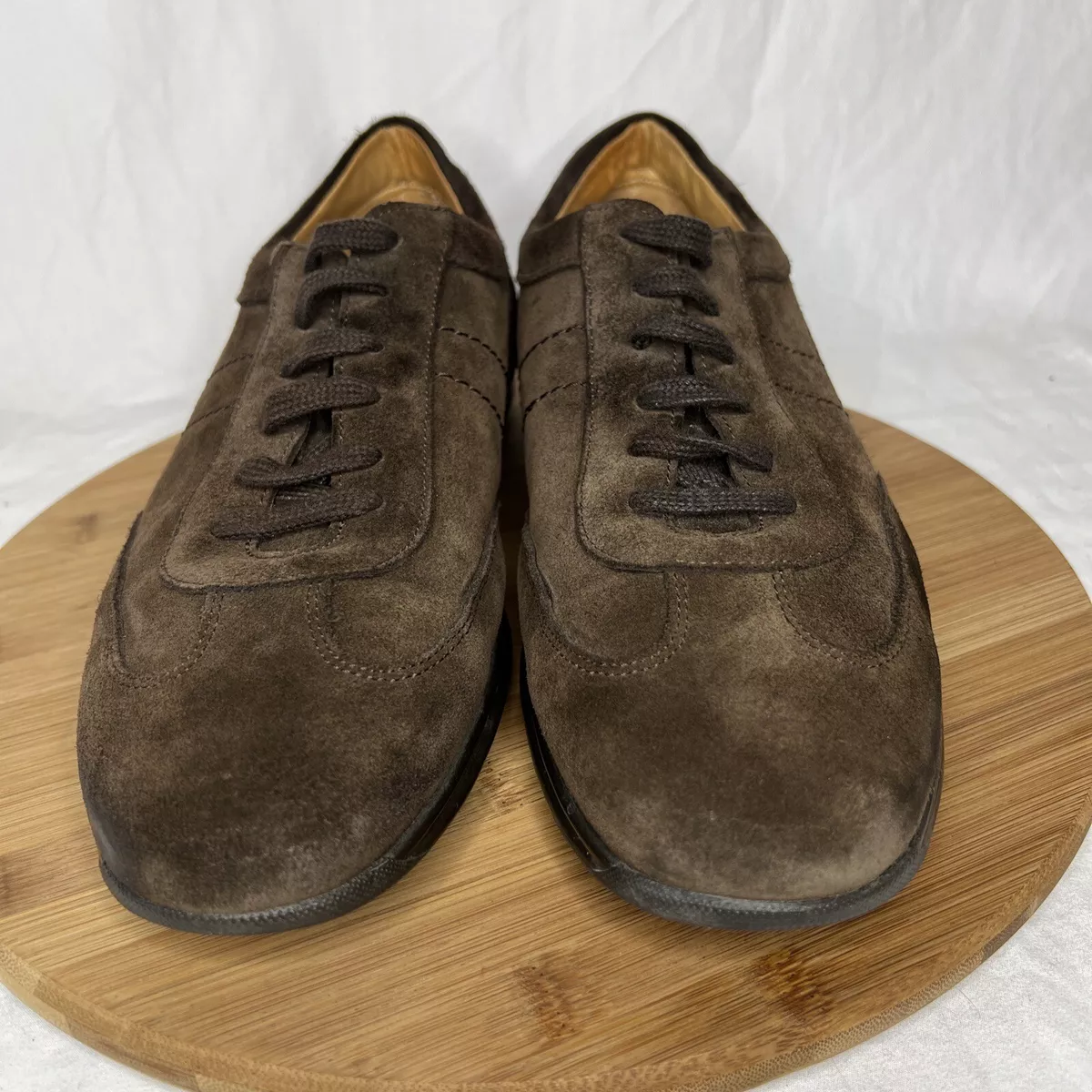 CHARLES TYRWHITT LANSDOWNE Brown Suede Trainers Shoes ENGLAND US