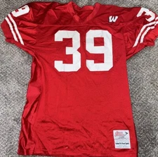 Vintage Ripon Athletic XL Wisconsin Badgers Game Cut #39 Football Jersey Red