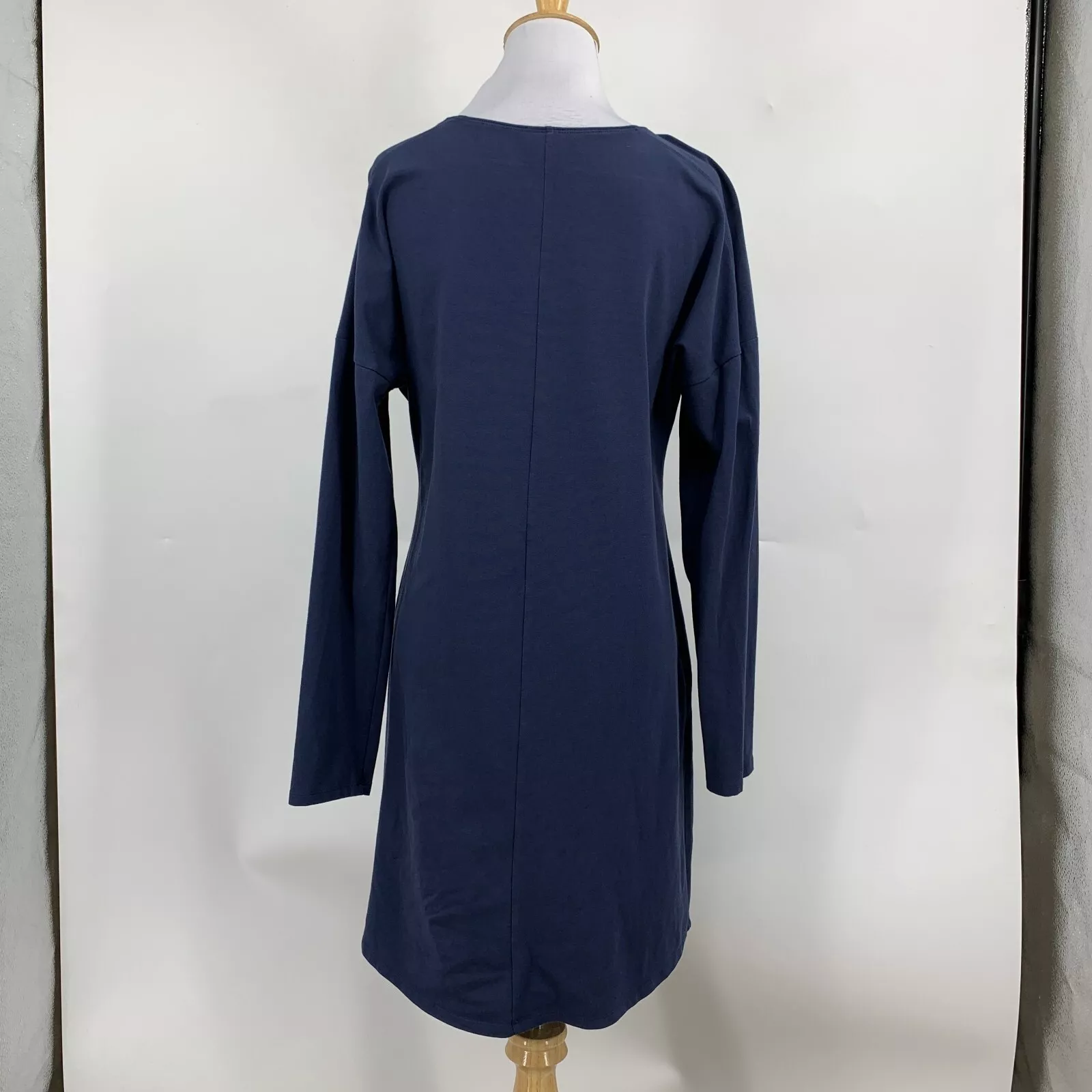 lole stretch cotton blend long sleeve mini swing tunic 