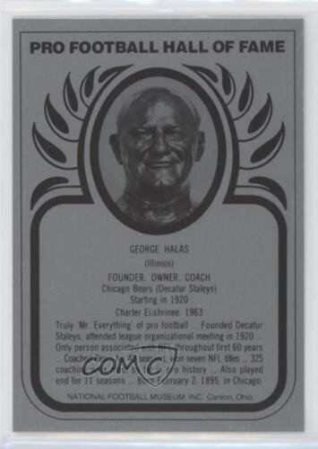 1988-Present Pro Football Hall of Fame Metallic George Halas HOF - 第 1/3 張圖片