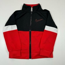 Nike Full Zip Track Jacket Red Black Toddler Size 18 M