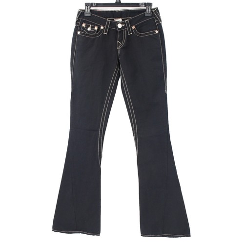 パンツ TRUE RELIGION flaredenimpants True Religion Cotton Distressed Flare Pant Trouser Jean Blue