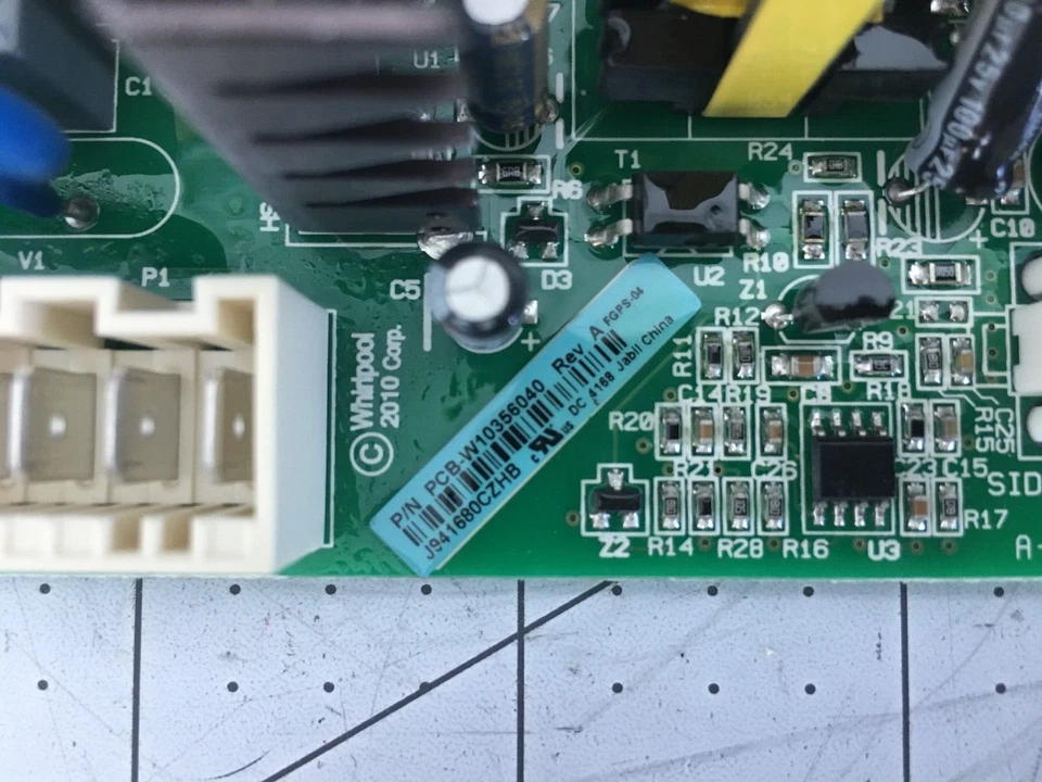 KitchenAid Refrigerator  Control Board  P#  W10356040 - Image 2 of 3