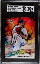 2023 Topps Chrome Spencer Strider Future Stars Autograph SGC 10 Gem Mint Auto 10