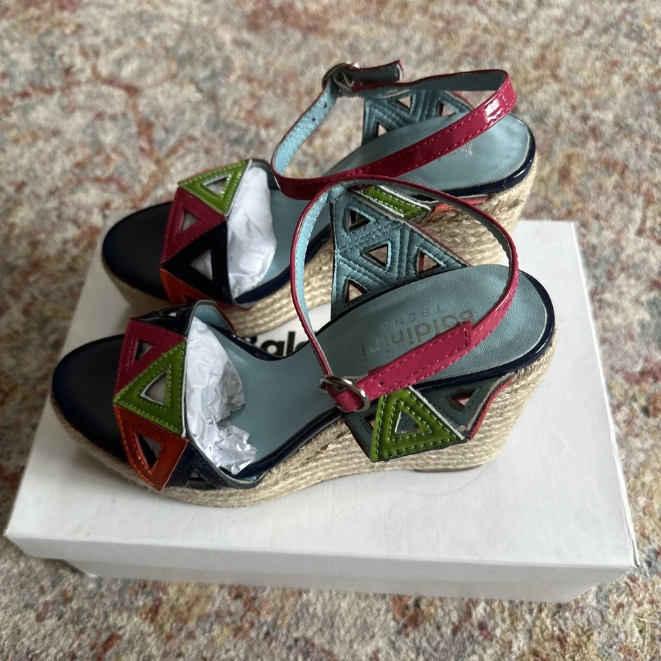 Cuñas de cuero Baldinini Trend multicolor talla 38 nuevas con caja Foto 2 de 4