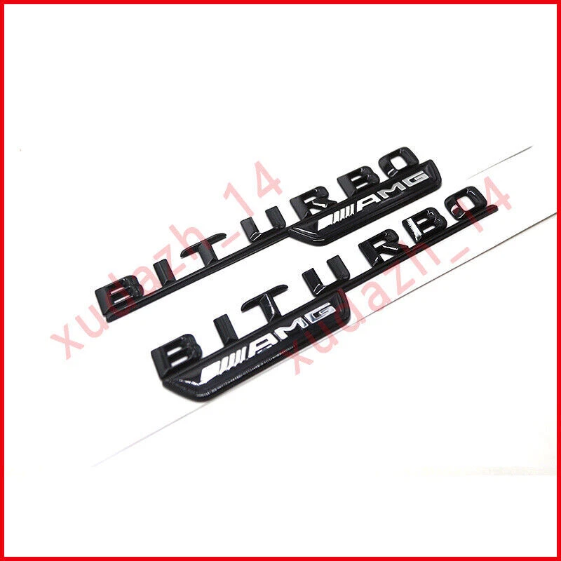 Juego de logotipo de insignia negro brillante emblema estrella trasera C43 AMG BITURBO para W205 Foto 4 de 4