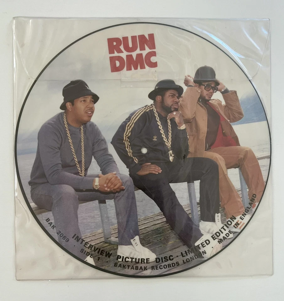 RUN DMC “Interview” RARE Vinyl Record Picture Disc. 1987 - Image 2 of 2