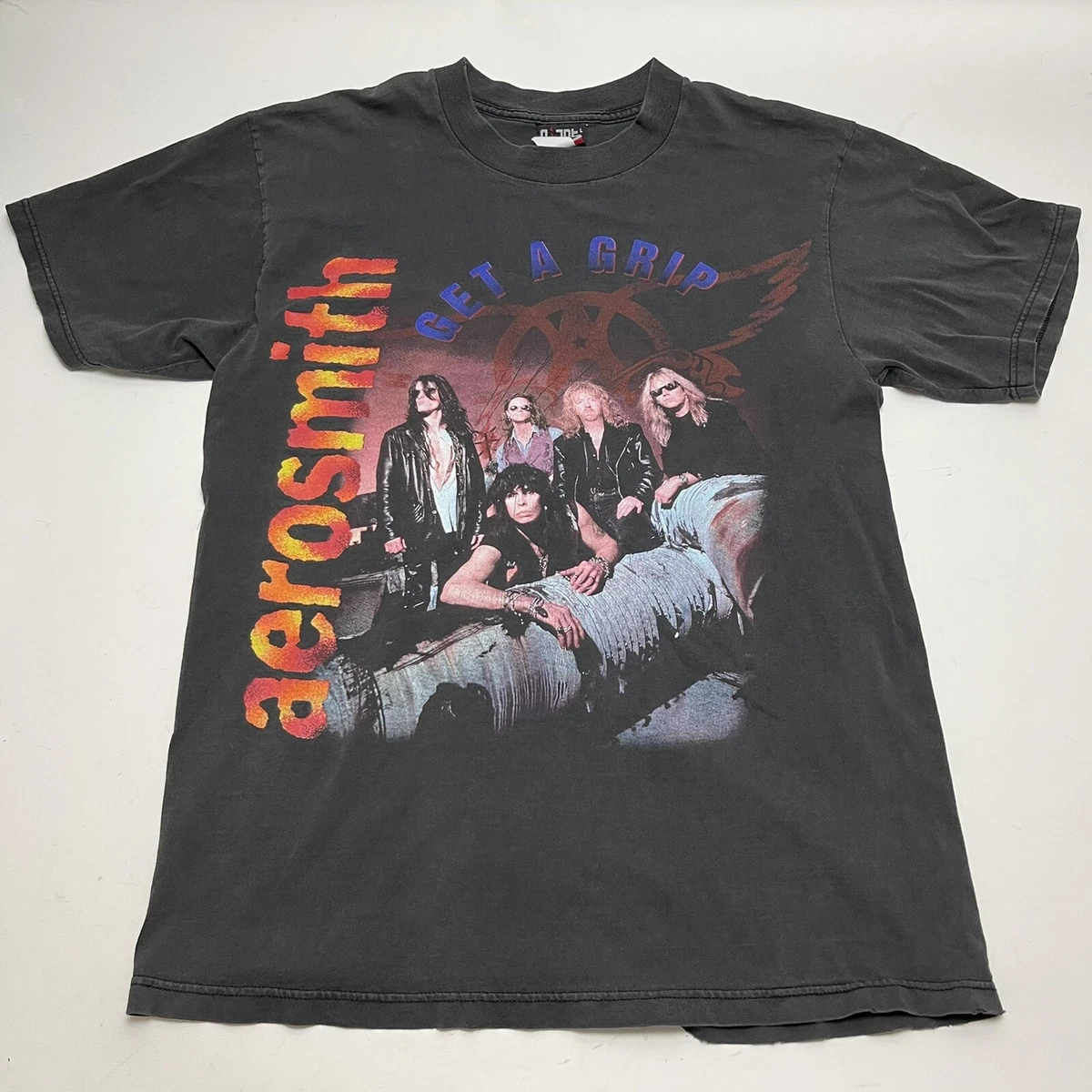 Vintage Aerosmith 1994 World Tour Get A Grip Black Concert T Shirt
