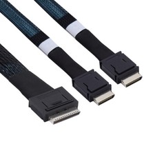 OCuLink PCIe PCI-Express SFF-8611 8x Male to Dual SFF-8611 SSD Data Active Cable