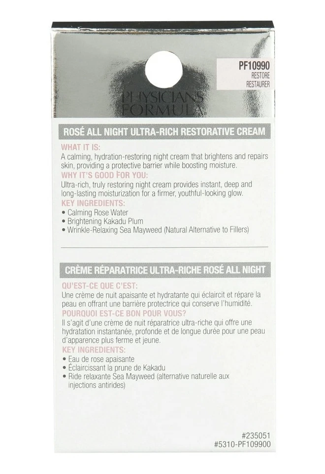 Physicians Formula Rose All Night Ultra Reach Restorative Cream 1.6 oz New - Image 3 of 4
