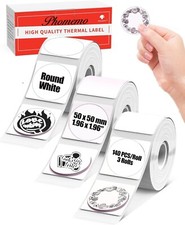 3Rolls Round Self-Adhesive Thermal Printer Label 50 50mm for Phomemo M110/M220