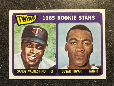 1965 Topps #201 Cesar Tovar/Sandy Valdespino Rookie Stars EX - NM