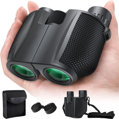 10x25 Folding High Powered Binoculars with Weak Light Night Vision Clear Birds