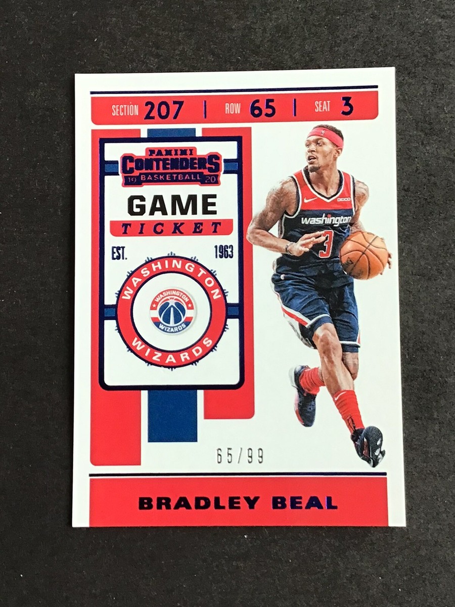2019-20 Panini Contenders - Bradley Beal #11 Game Ticket Blue /99