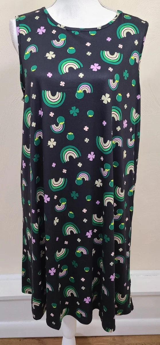 Women s Celebrate Together St. Patrick s Day Print Swing Dress