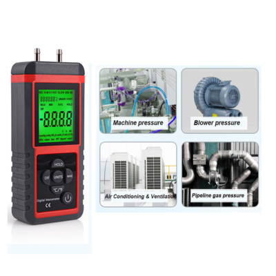 LCD Digital Manometer Differen Zdruckmessgerät Gas ± 2.999Psi Gauge High KPA