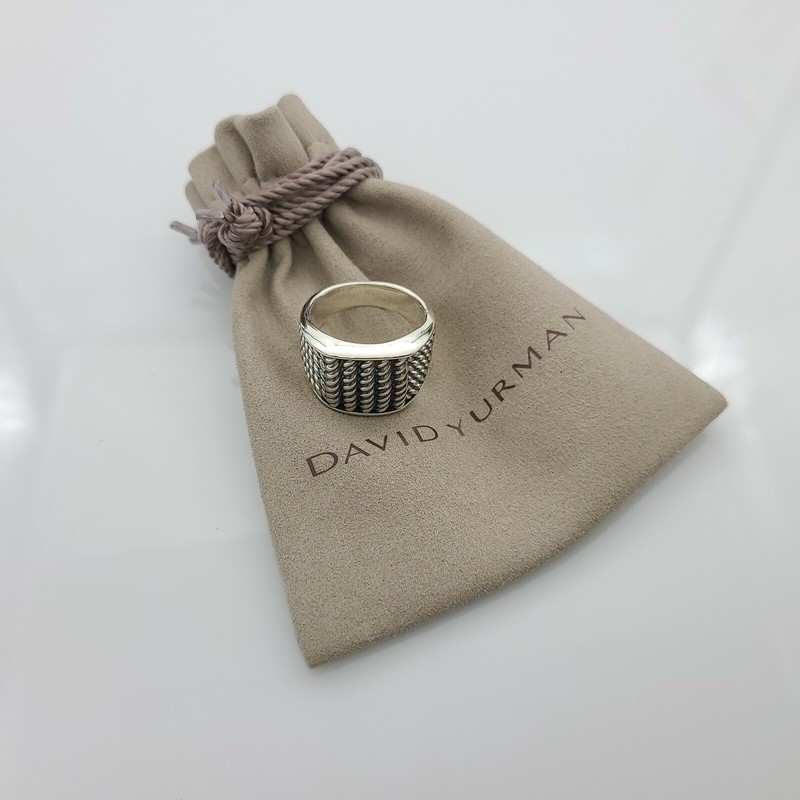 David Yurman Men's Maritime 5 Sided Narrow Rope Ring size 10