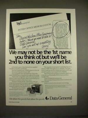 1983 Data General Eclipse MV/4000 Computer System Ad!