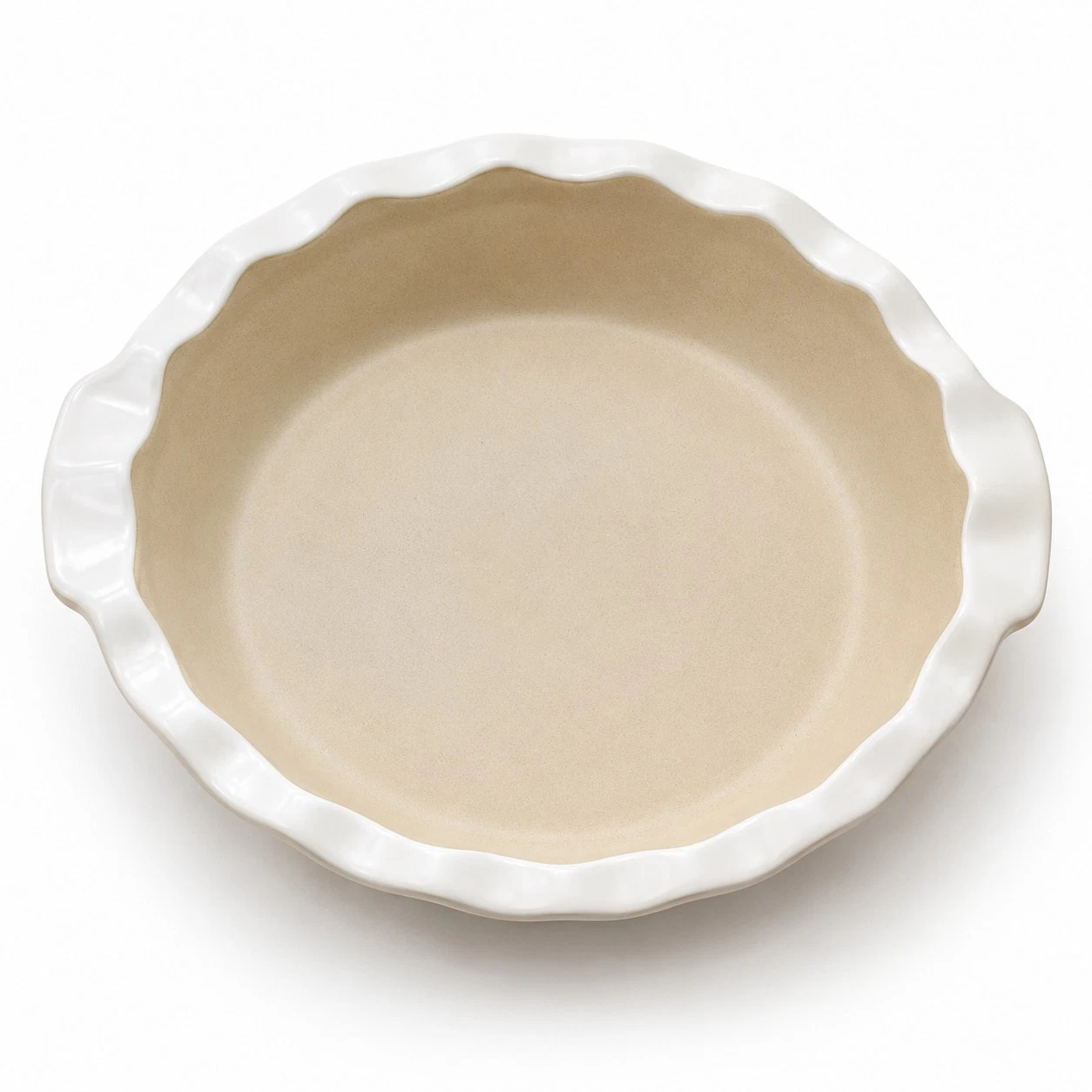 Pampered Chef Family Heritage Vanilla 10" Stoneware Round Deep Dish Pie Baker
