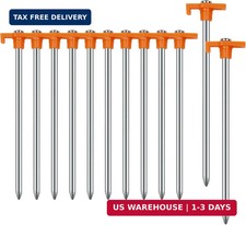 Tent Stakes Camping Stakes,AVOFOREST 7.1inch Non-Rust Metal Tent Pegs Ground Sta