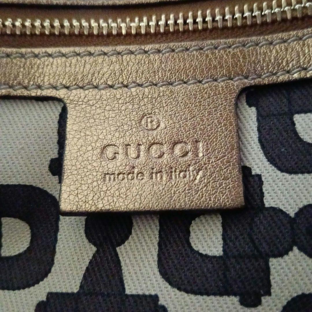 GUCCI Mini Tote Bag GG Canvas Vintage Leather Strap Women's Authentic thumbnail 11