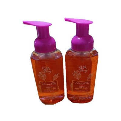 Spa Luxury Vanilla Rose Scent Foaming Hand Soap 10oz New-2 Bottles