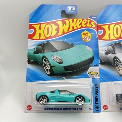 New 2025 Hotwheels Gordon Murray Automotive T.33 Lot of 2 Cars
