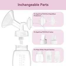 TOVVILD 20mm Breast Pump Parts Replacement Kit Compatible with Spectra S1 S2,...