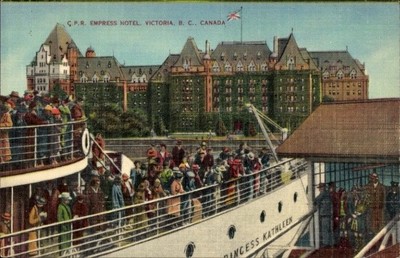 PC Victoria British Columbia Canada, Empress Hotel, Dampfer... - 4829024