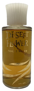 Vintage Desert Flower Toilet Water 2 oz Glass Bottle