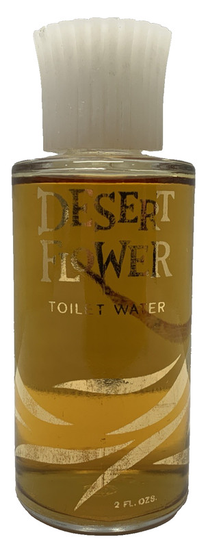 Vintage Desert Flower Toilet Water 2 oz Glass Bottle