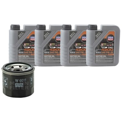 4L Liqui Moly Top Tec 4200 5W-30 Mann Engine Oil Change Kit for Smart Fortwo