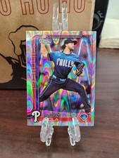 2025 Topps Chrome Aaron Nola Raywave Refractor #286 Philadelphia Phillies