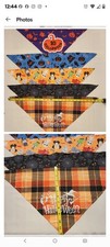 CUTE Dog Pet Halloween Print Neckerchiefs Bandanas Set of 5 Triangular 24 12"