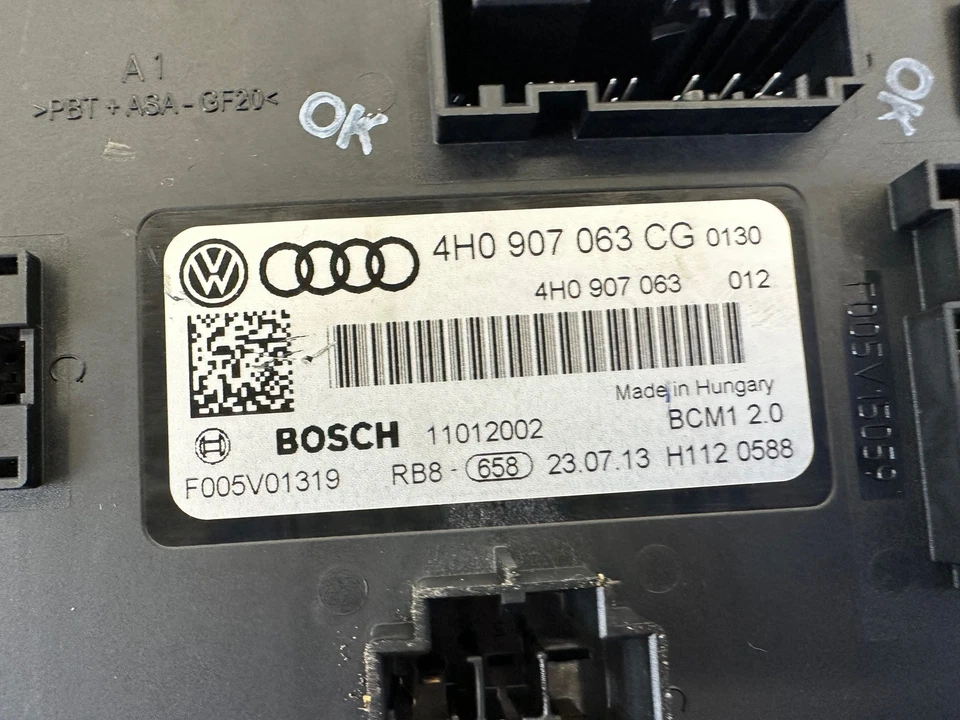 Audi RS7 BCM 1 módulo de controle de corpo 4G8 C7 13-17 fabricante de equipamento original 4H0 907 063 CG - Imagem 4 de 4