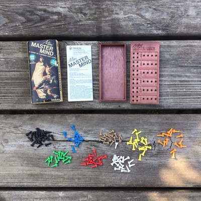 Vintage Retro 1972 Invicta Mini Mastermind Reise Strategiespiel & Anleitung