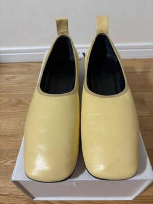 Limited Edition 7.5US Loewe Yellow Leather Slip-On Women s Shoes   Rare VHTF JPN