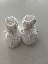 Handmade Crochet Baby Booties, 3/6 month